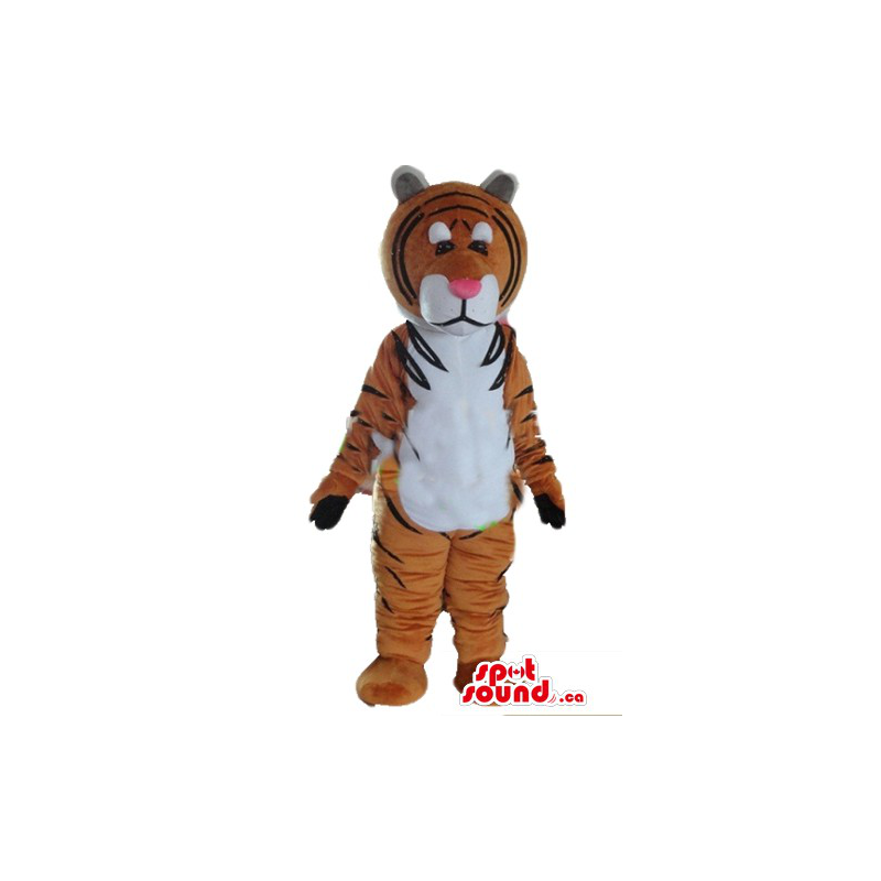 Unhappy giant Tiger Mascot costume wild animal fancy dress