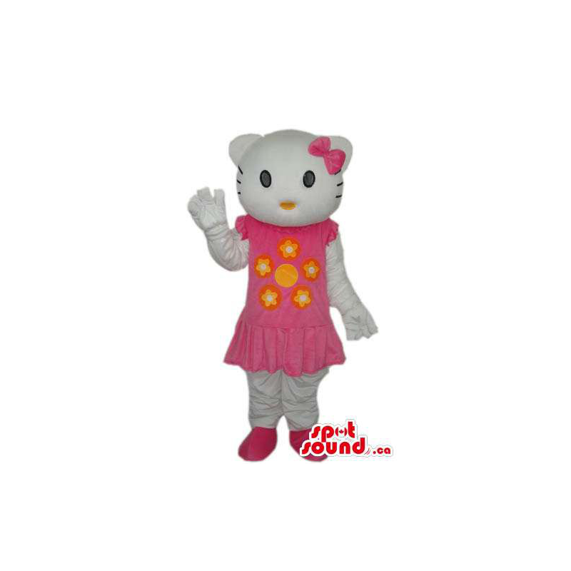 Mascota Gato Kitty De Dibujos Animados Con Vestido Rosa Corto Spotsound Mascotas En Canadá 