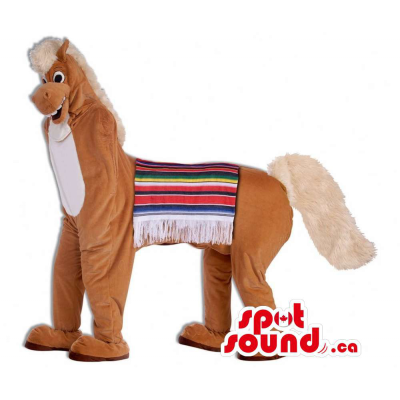 Disfraz unisex con capucha de caballo para adultos, disfraz de Halloween de  animales de granja, traje de poni marrón