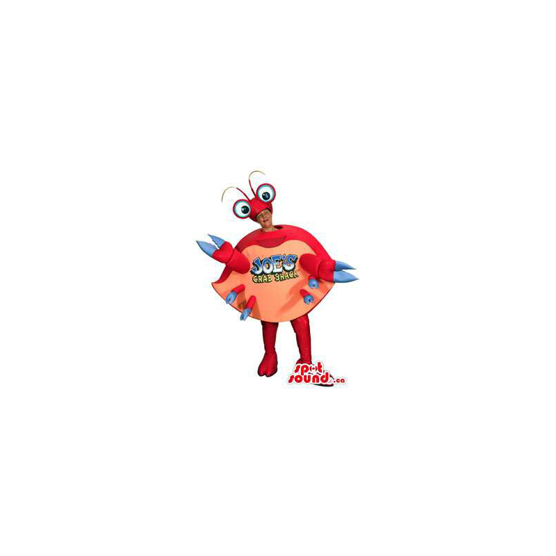 Disfraz de mascota de cangrejo adulto, Rojo 