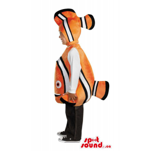 Orange And White Nemo Fish Character Children Size Plush Costume ...
