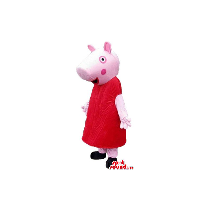 Peppa Pig na veste desenhos animados da mascote do personagem traje  vermelho - SpotSound Mascotes no Canadá / mascote US / masco Cortar L  (175-180CM)